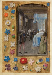 Sterben im Bett im Stundenbuch von William Hastings